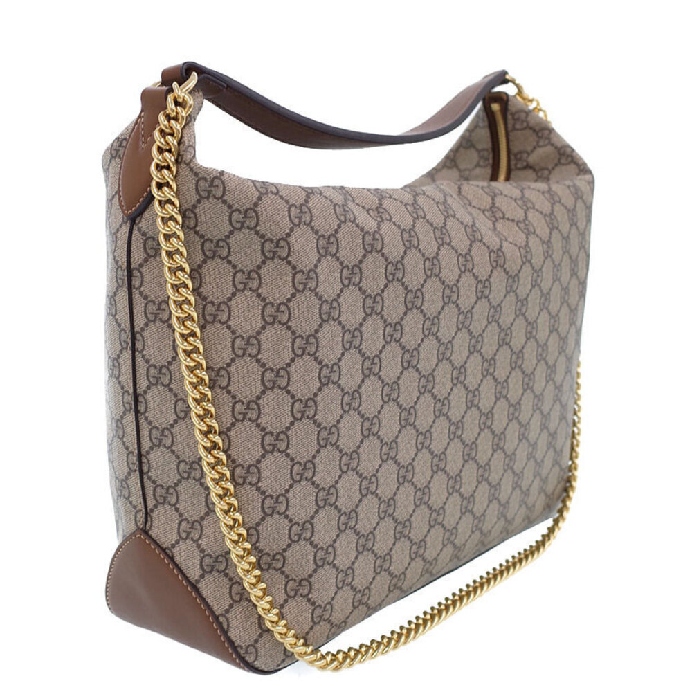 Gucci Hobo bag beige Supreme canvas GG coated brown